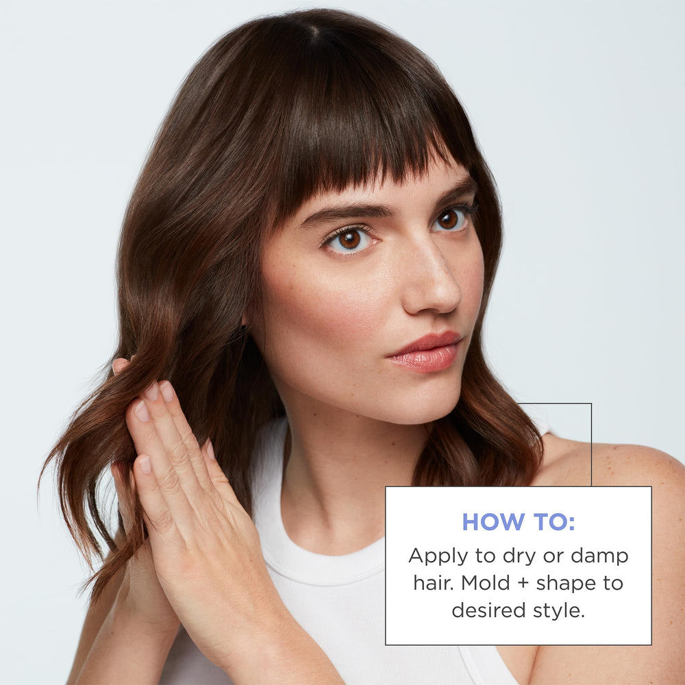 Plum oil ingredient highlights conditioning and softer feel in styling.