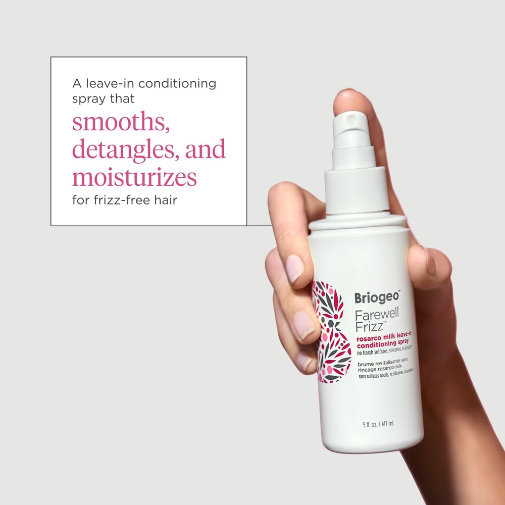 Rosehip oil ingredient in Briogeo formula provides moisture for smooth hair.