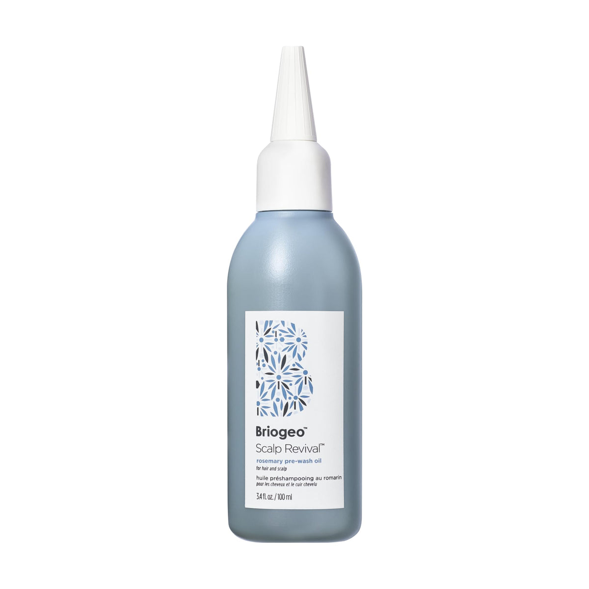 Briogeo Scalp Revival Rosemary Pre-Wash Oil bottle for balanced scalp comfort