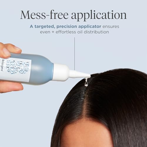Briogeo Scalp Revival Rosemary Pre-Wash Oil lipids and vitamins nourish hair fibers.