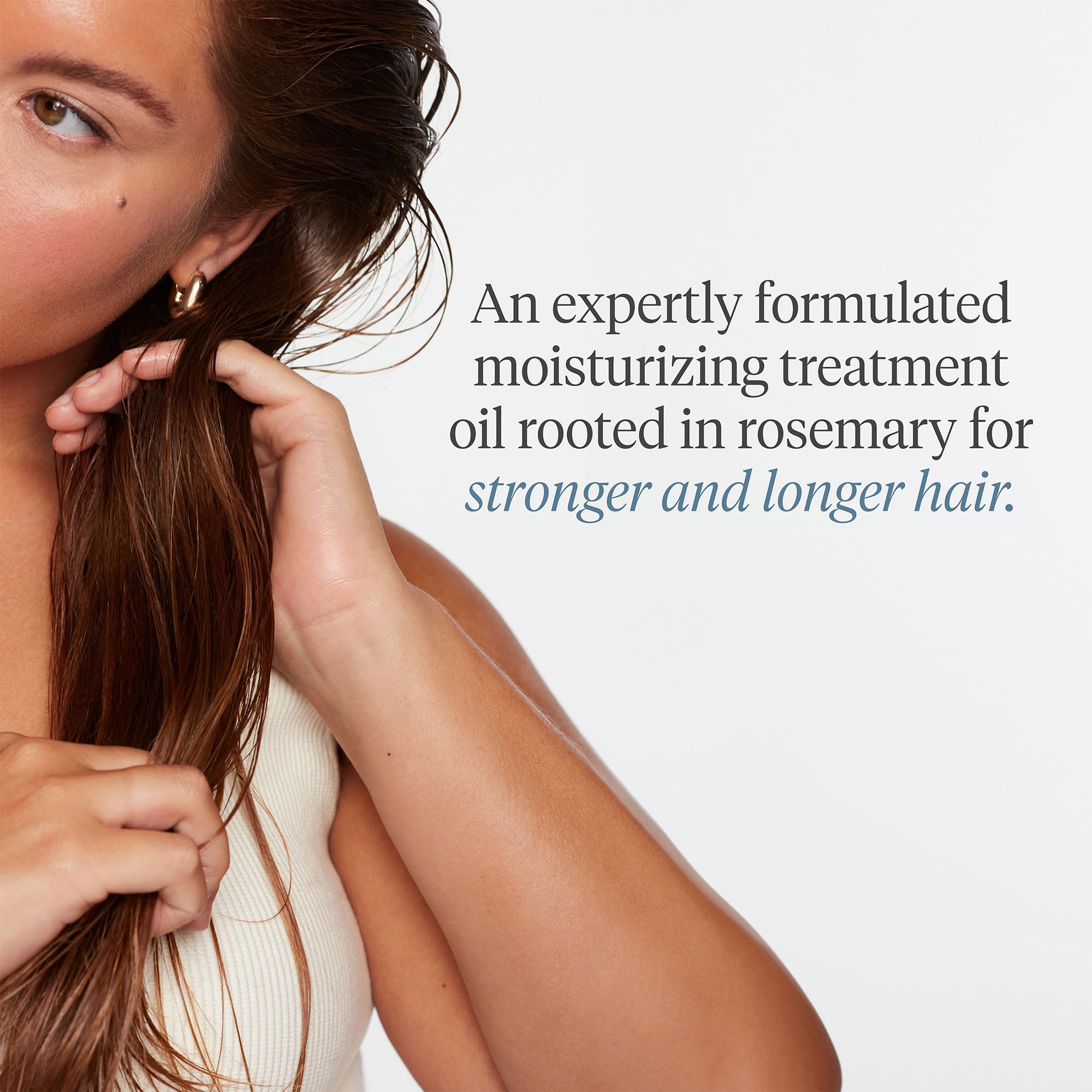 Briogeo Scalp Revival rosemary close-up showing scalp health benefits