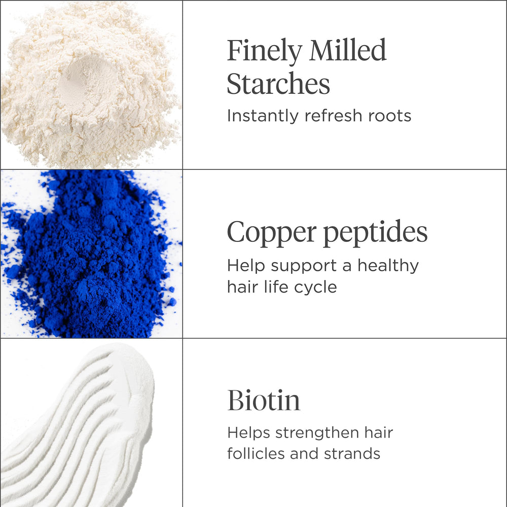 Briogeo Style & Treat Dry Shampoo Puff vegan and cruelty-free badge visible.