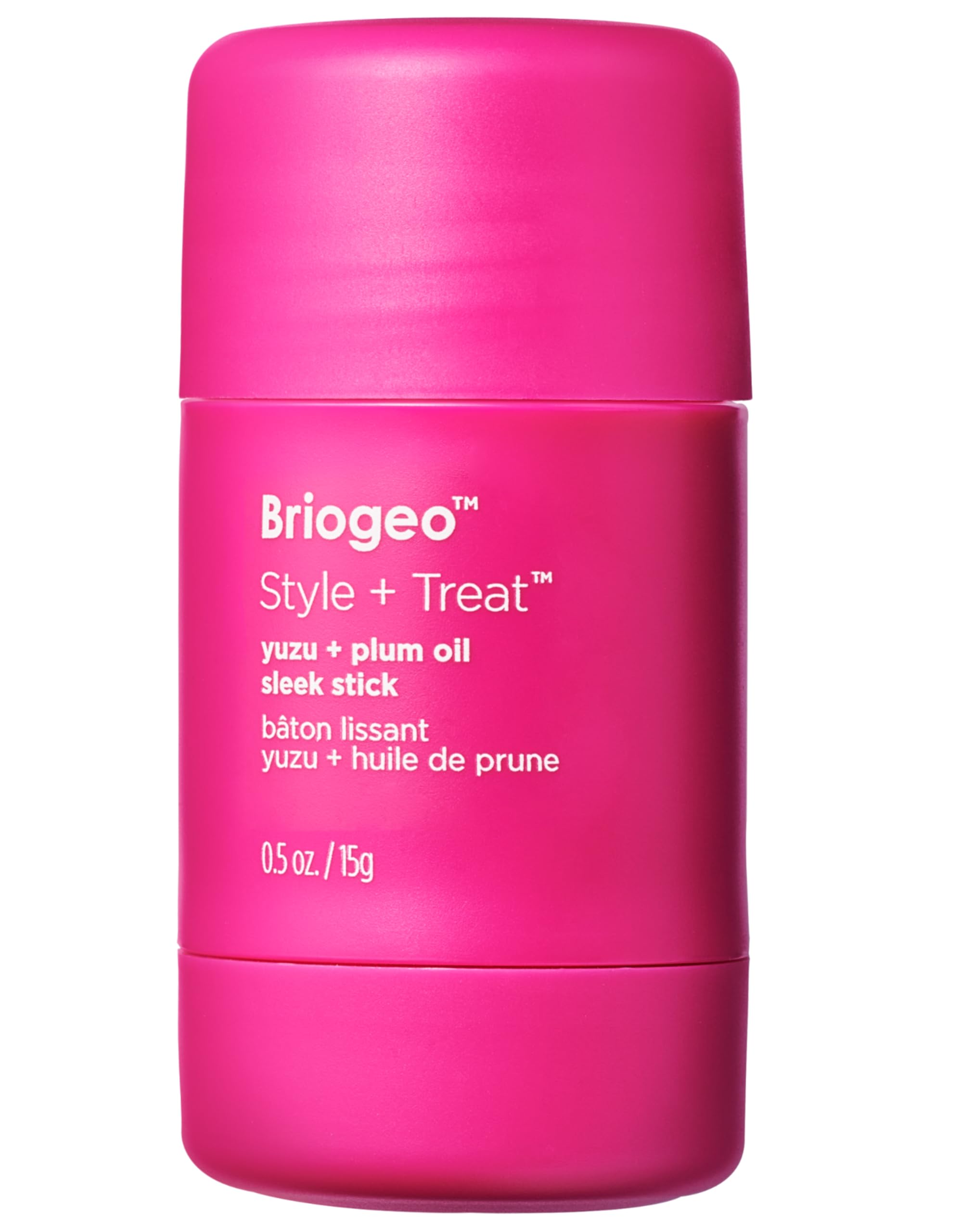 Briogeo Style + Treat Sleek Stick packaging closeup for travel styling