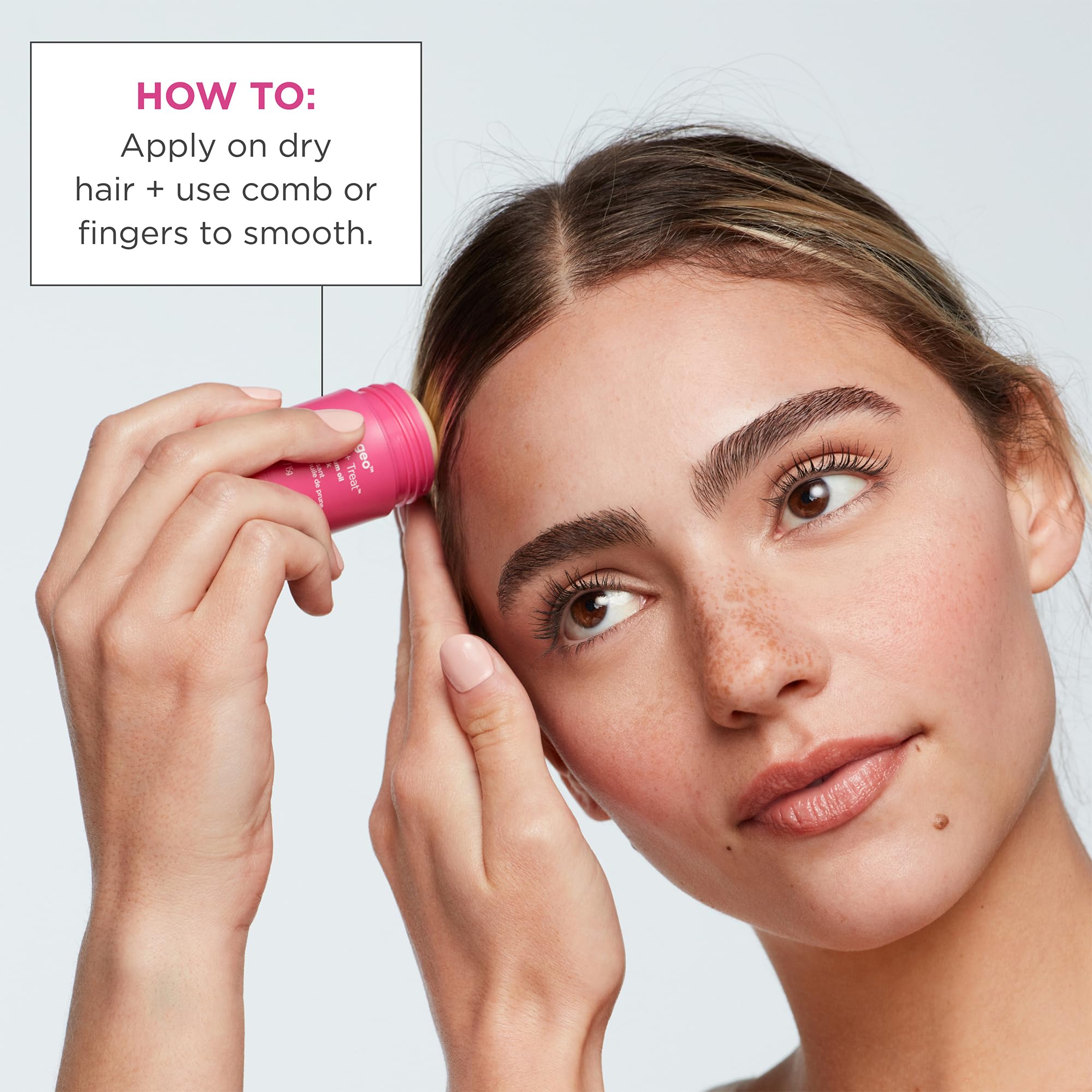 Sleek Stick used on ponytail edge for polished detail