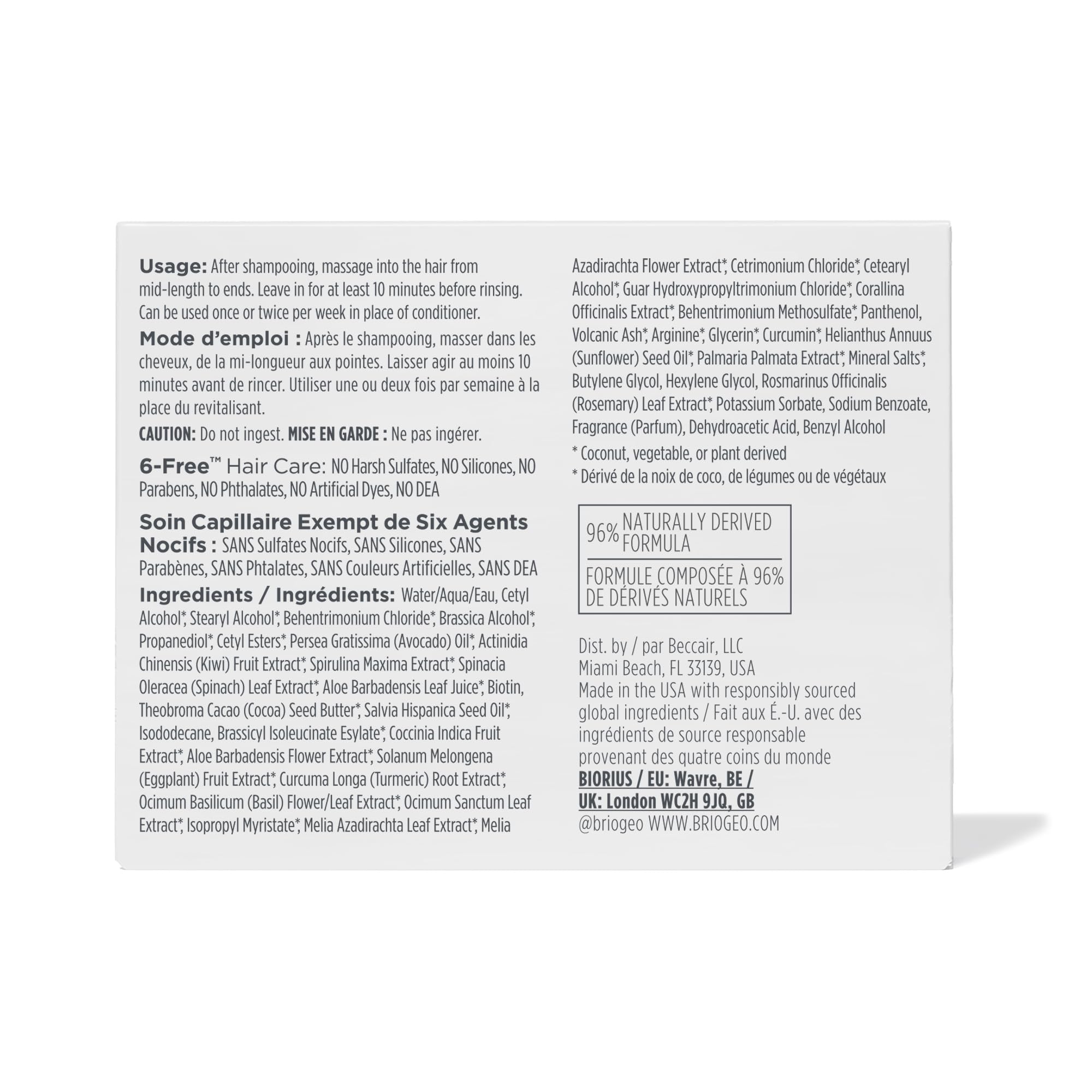Vegan and cruelty-free Briogeo certification icon visible on packaging.