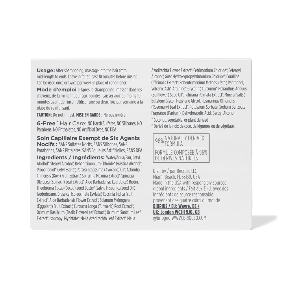 Vegan and cruelty-free Briogeo certification icon visible on packaging.