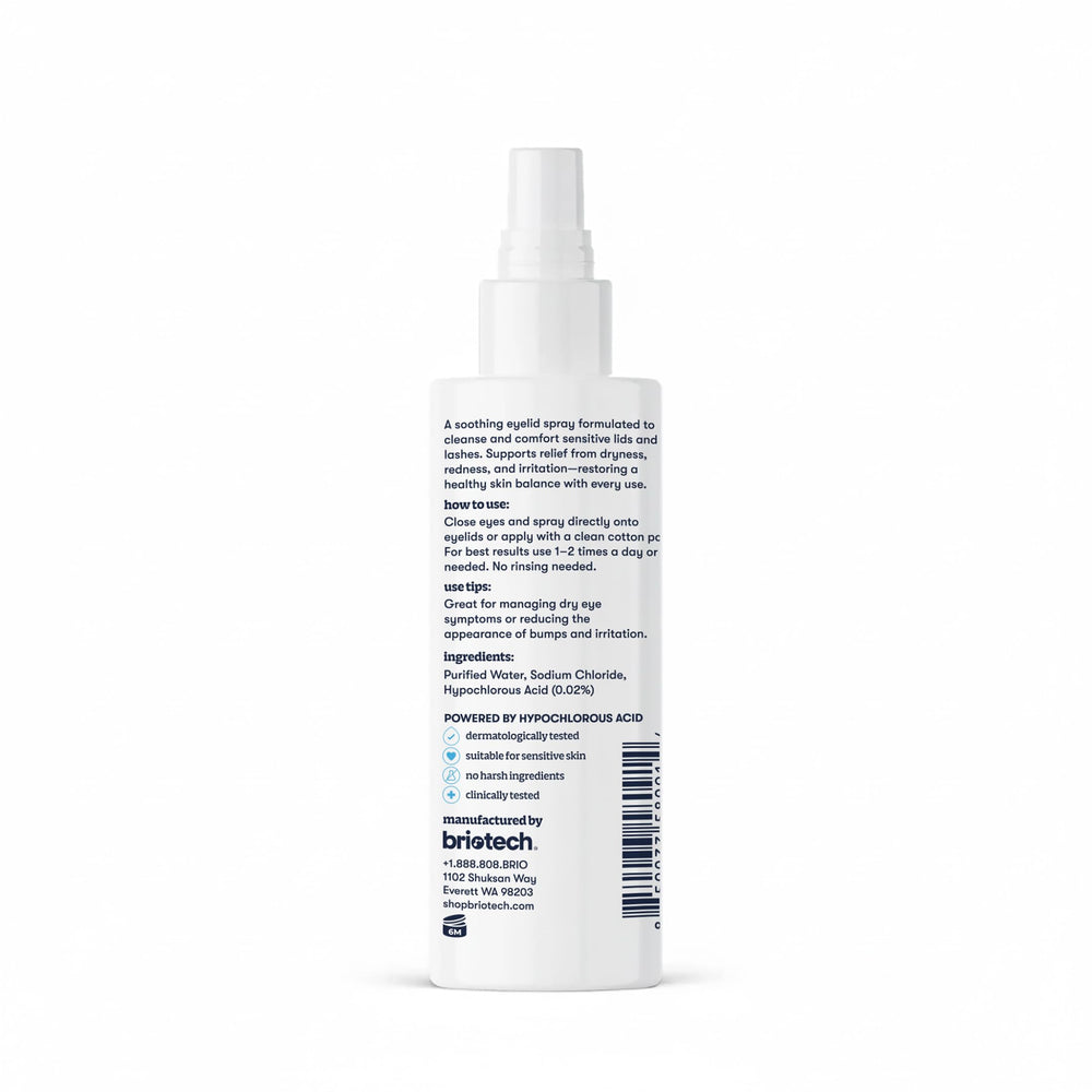 BRIOTECH Eyelid Cleanser cooling effect provides refreshing feel