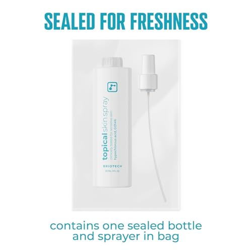 BRIOTECH HOCl facial mist application on face for gentle skin calming