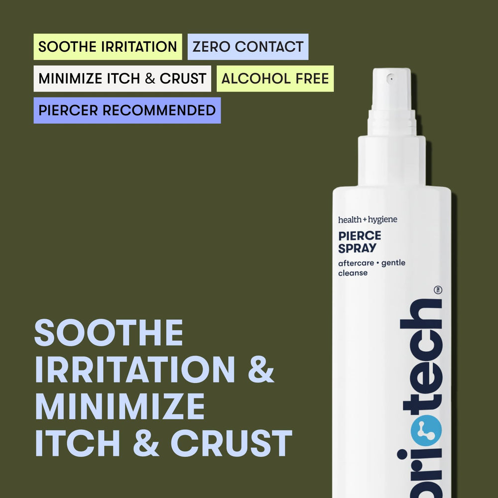 BRIOTECH Pierce Spray pump dispensing 1-2 pumps onto a sterile swab for targeted use