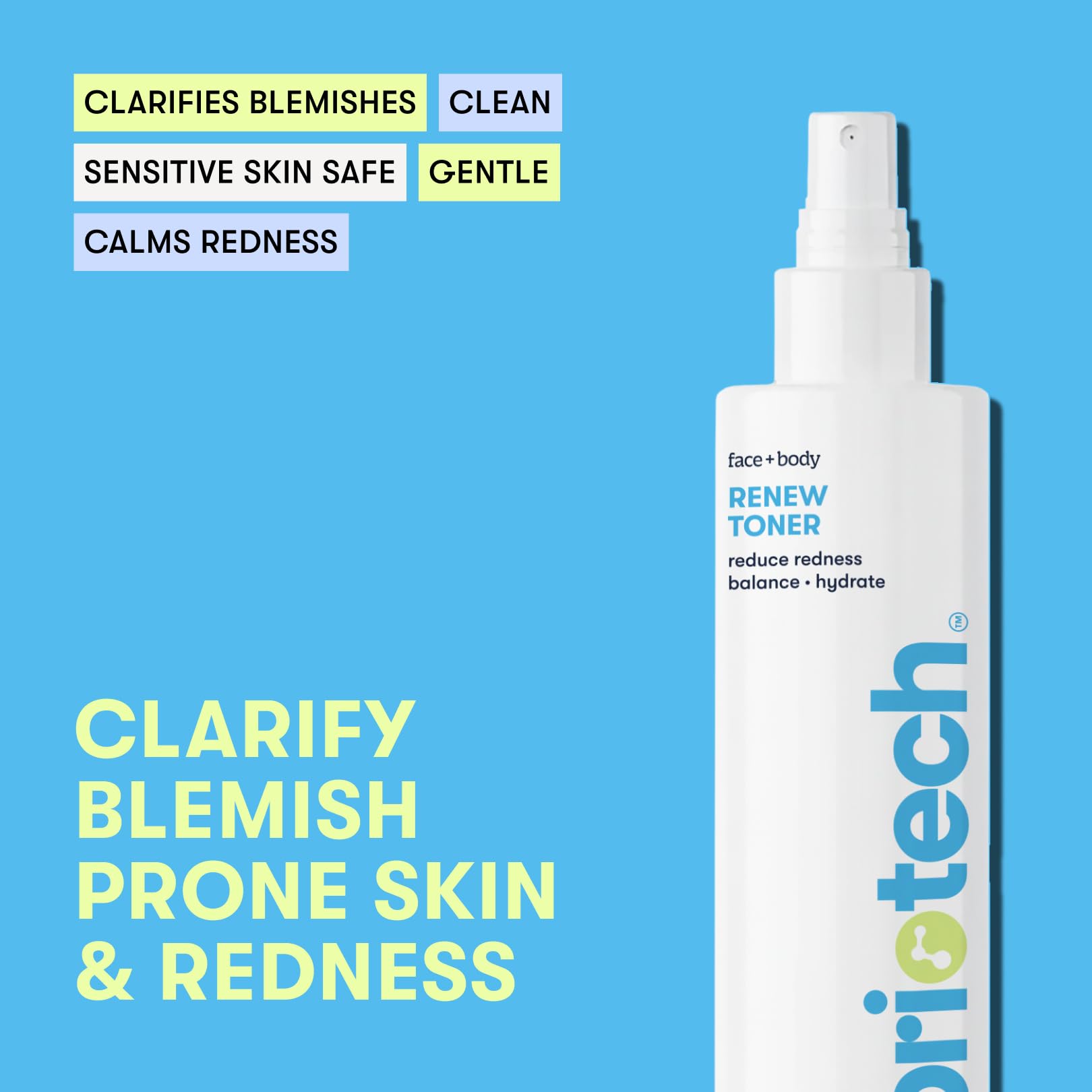 BRIOTECH Renew Toner spray mist delivers gentle, soothing facial refresh.