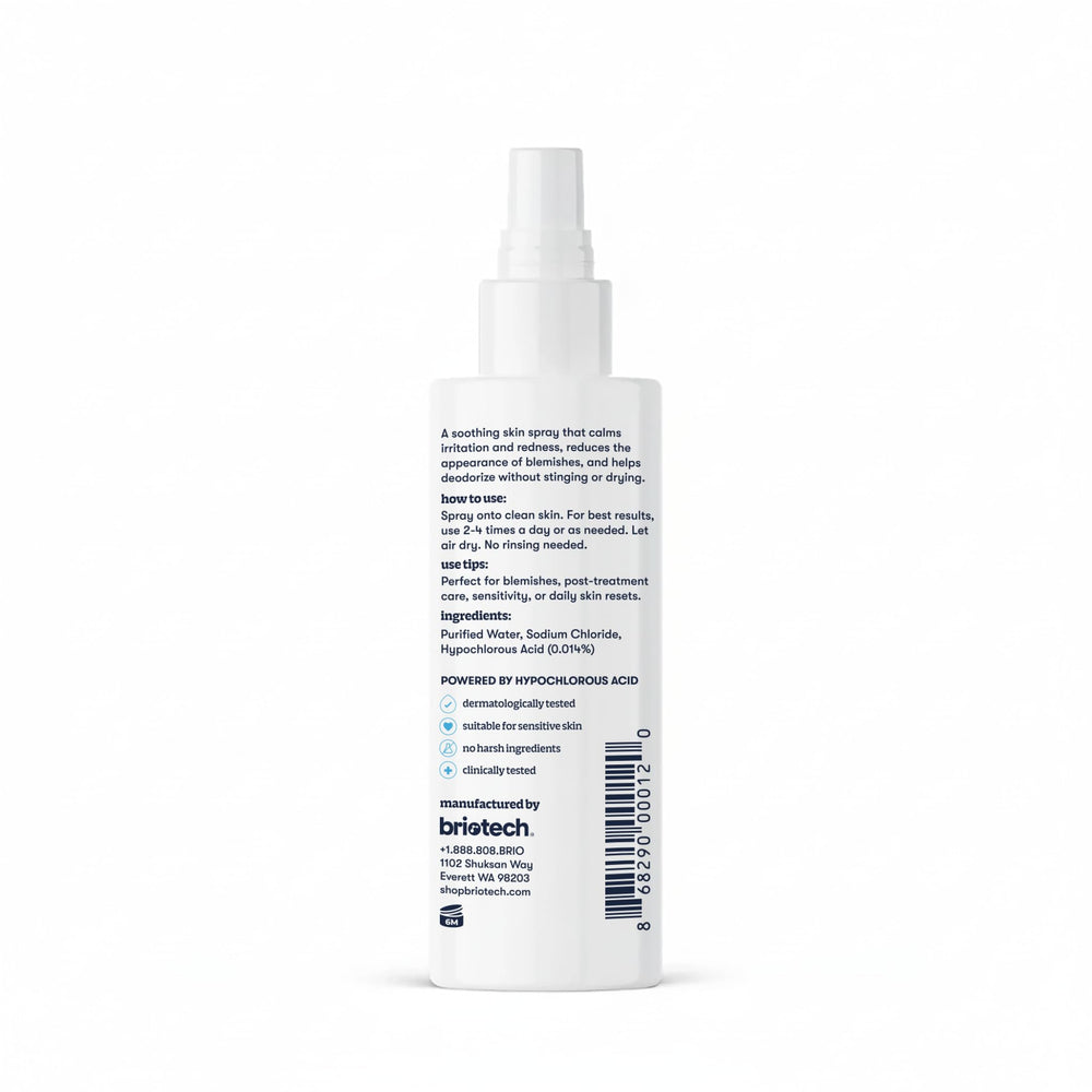 BRIOTECH Topical Skin Spray travel-size pack ready for on-the-go routines.