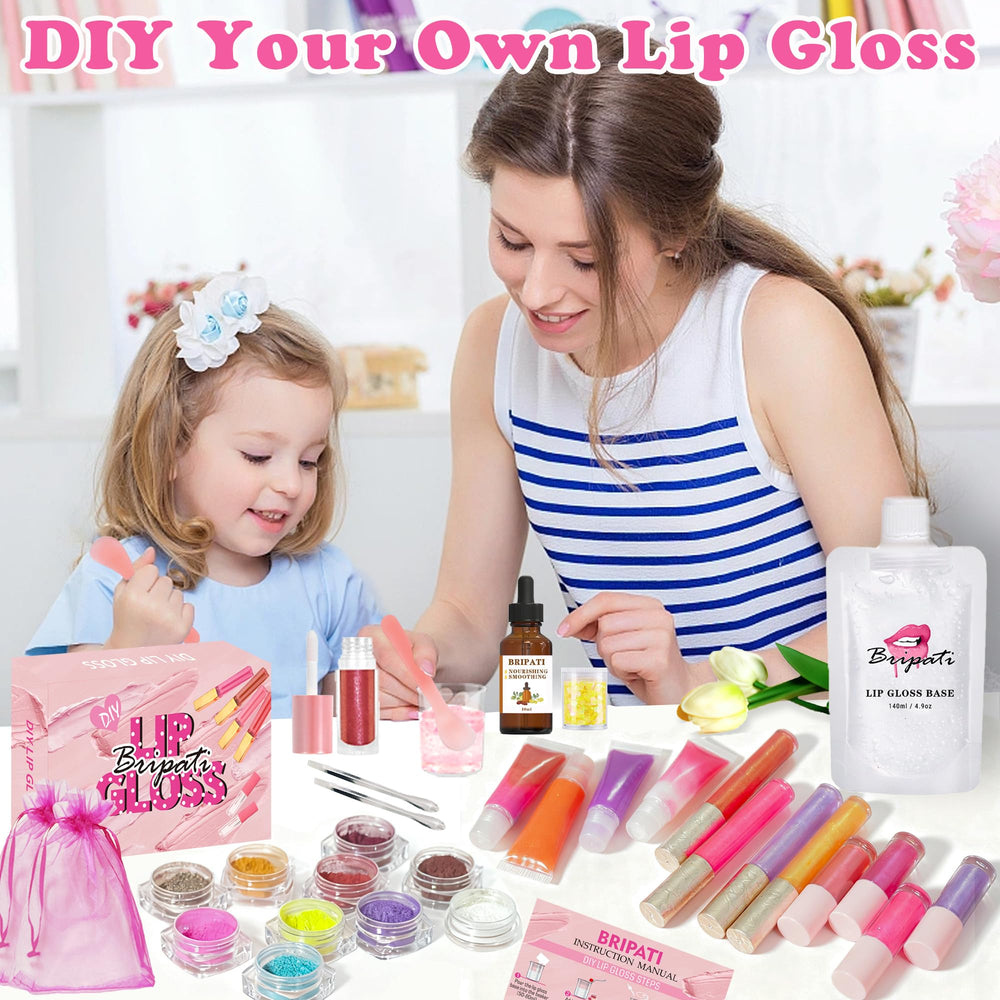 BRIPATI diy lip gloss jojoba oil bottle demonstrates nourishing ingredient for hydrated lips.
