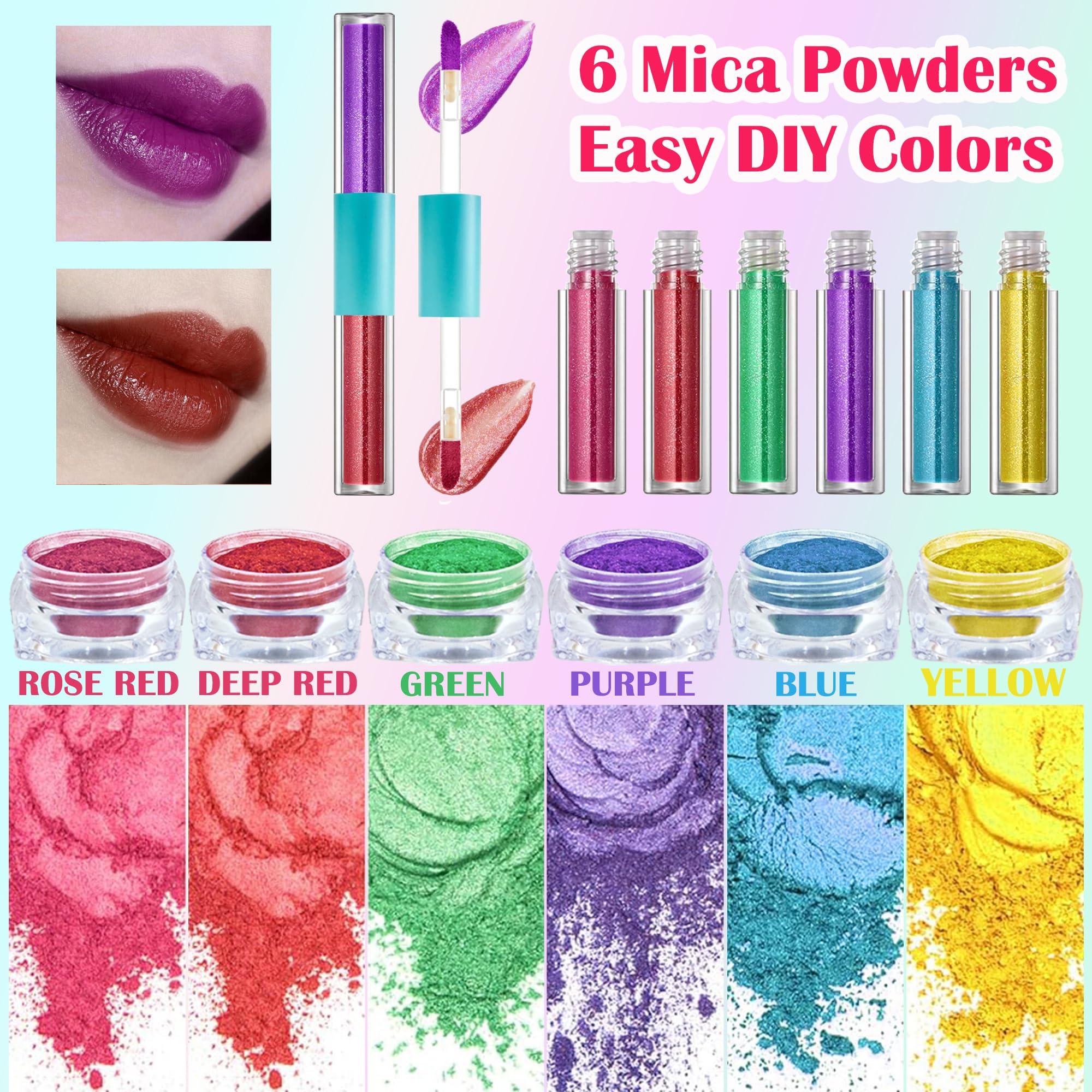 BRIPATI six mica pigments offer rich color options for personalized shades.