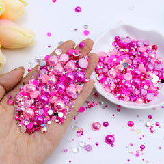 Briskbloom nail-art-pearls-rhinestones shows a 2-10mm mix ideal for varied nail designs.