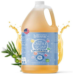 Brittanie's Thyme unscented castile soap for gentle skin cleansing