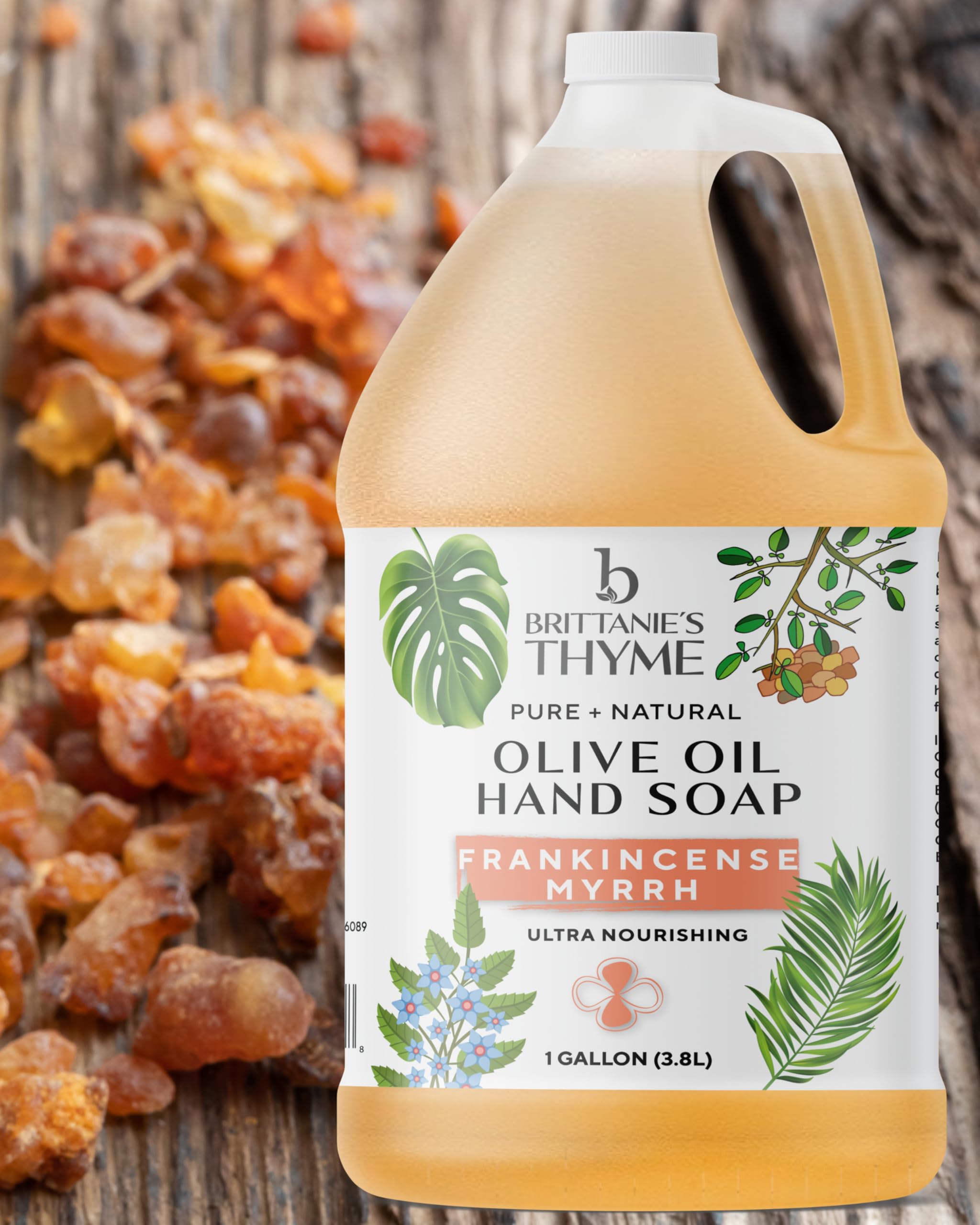 Brittanie's Thyme frankincense aroma drops for grounding scent routines.