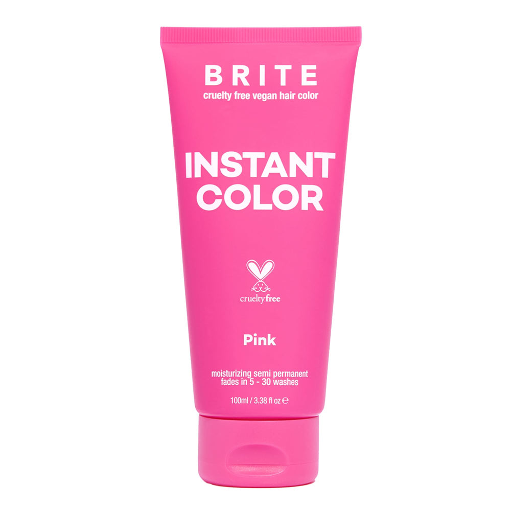 BRITE Pink Instant Color bottle ready for vibrant color on pre-lightened hair