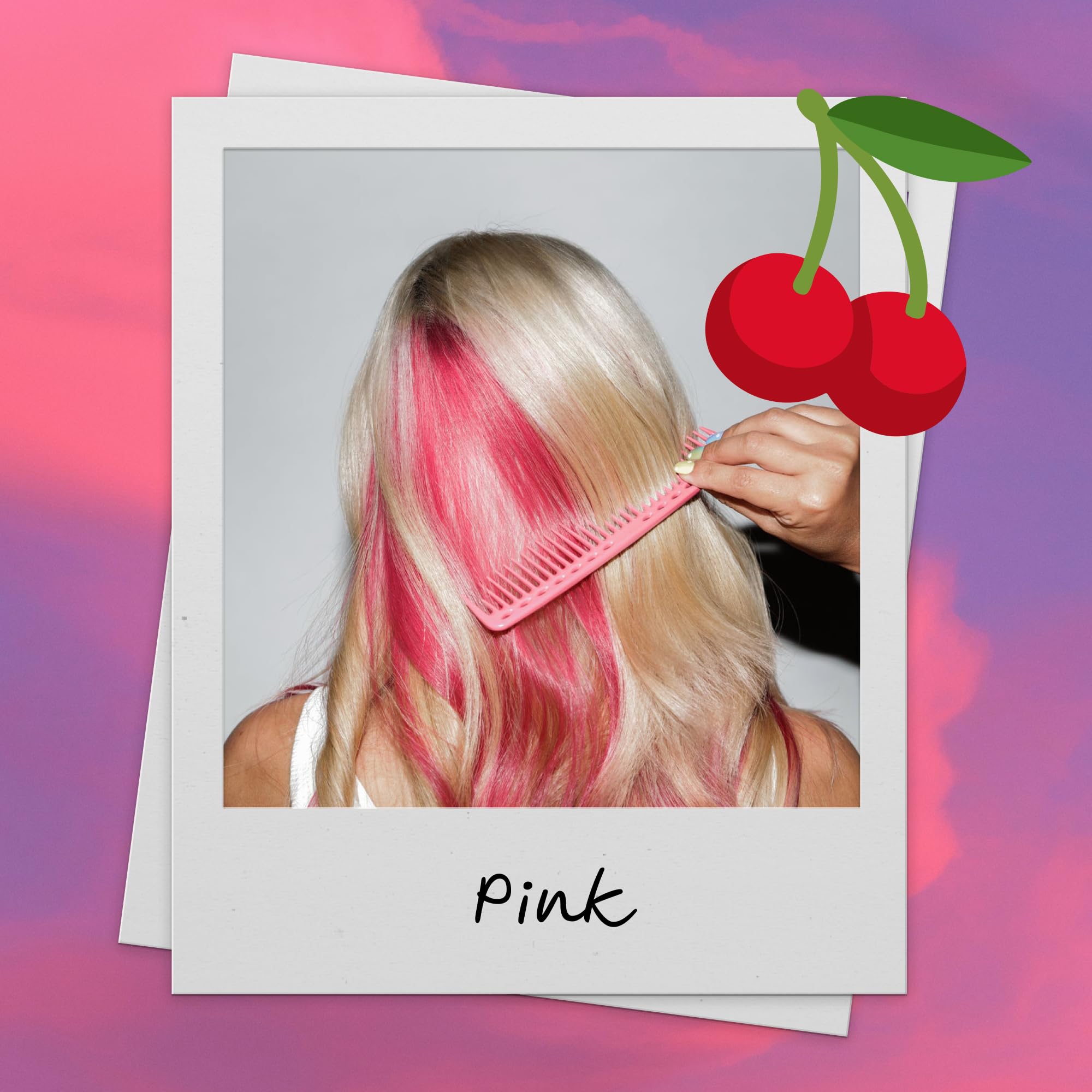 BRITE Pink Instant Color hair application shows even coverage