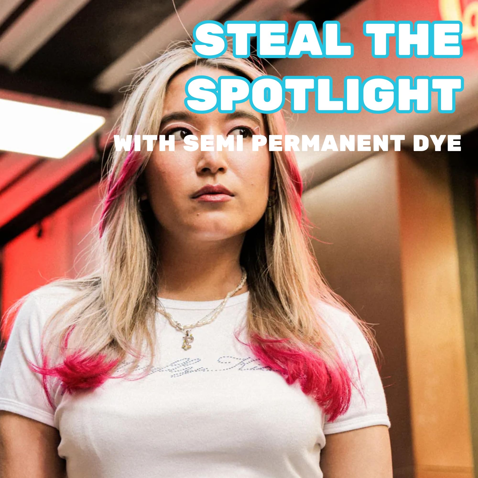 BRITE Pink Instant Color on pre-lightened hair delivers vibrant fade