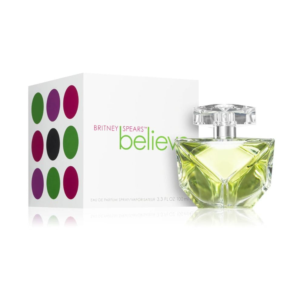 Britney Spears Believe honeysuckle linden heart notes evoke feminine warmth for daytime wear