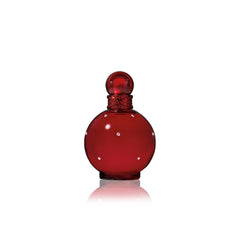 Britney Spears Hidden Fantasy EDP bottle shows a bold red design for evening wear.