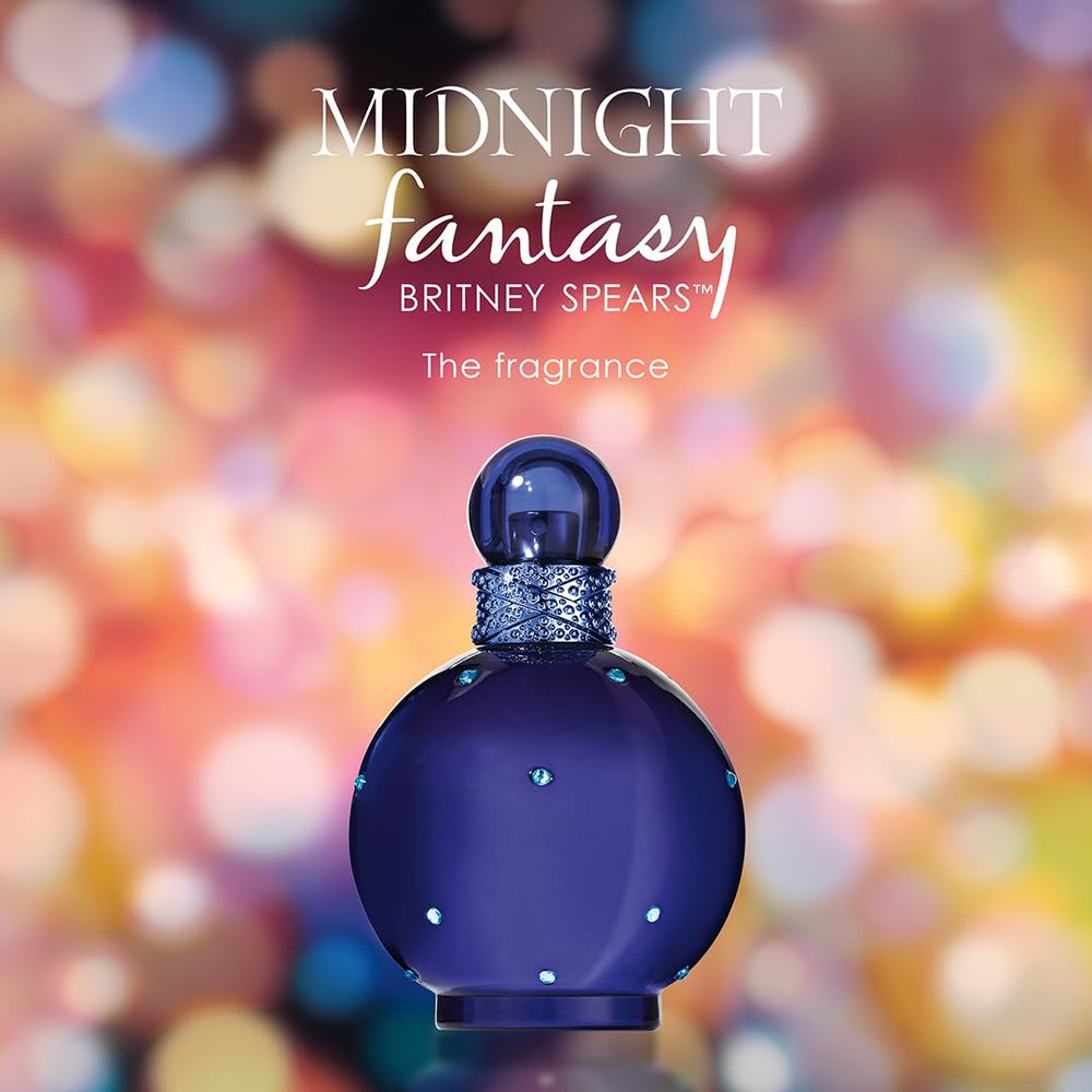 Britney Spears Midnight Fantasy spray application for on-the-go use