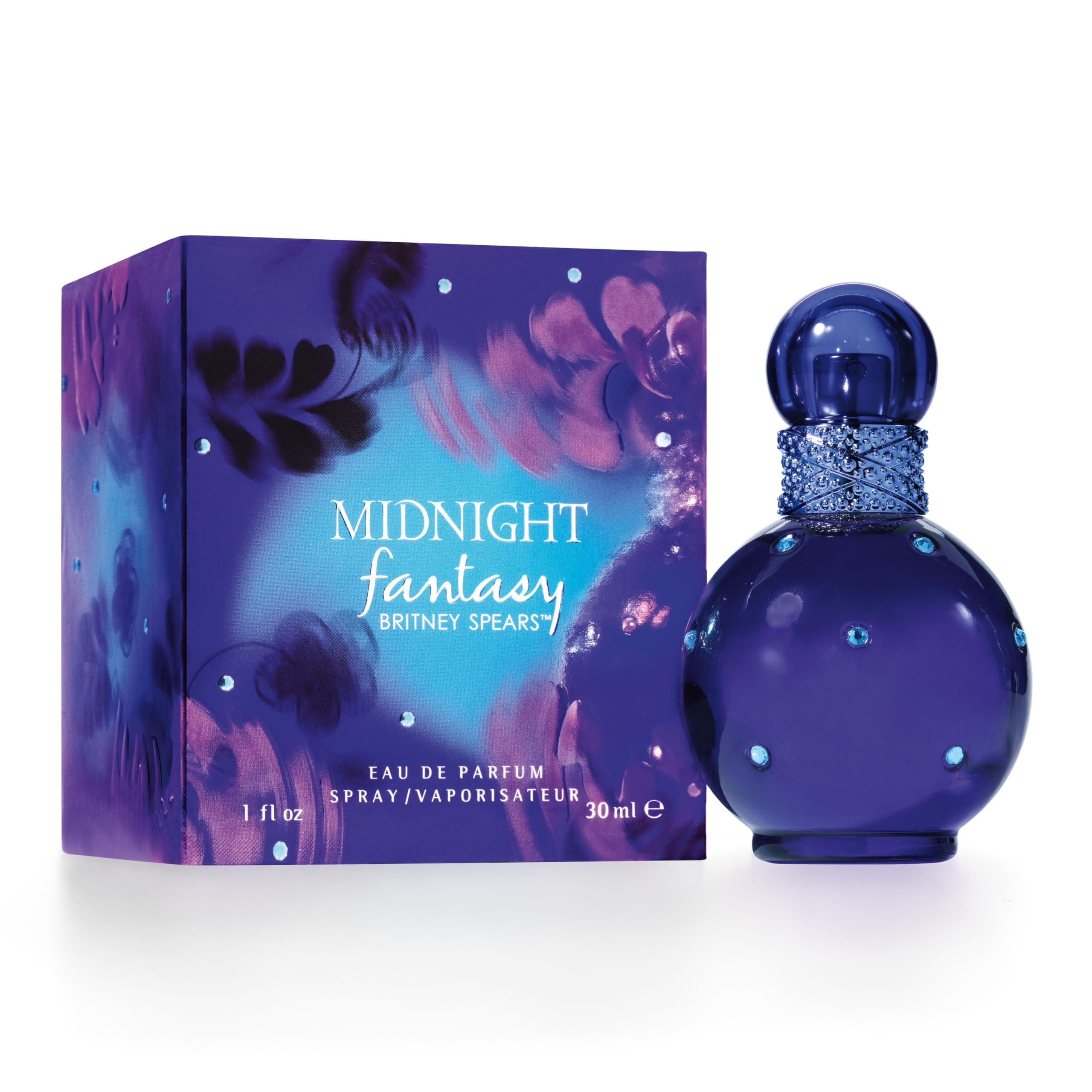 Britney Spears Midnight Fantasy model bottle on display