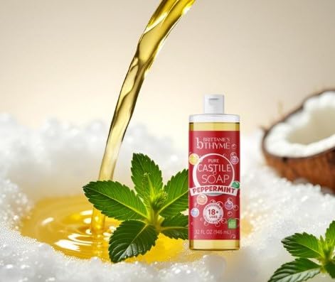 Brittanie's Thyme all-in-one soap supports body, face, hair, dishes and pet care
