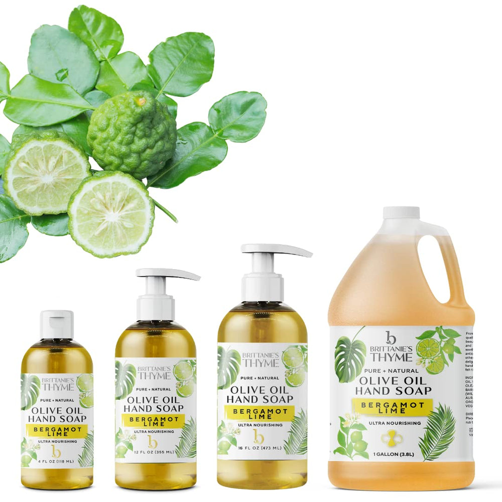 Brittanie's Thyme bergamot-lime face cleanser with gentle, soft lather.