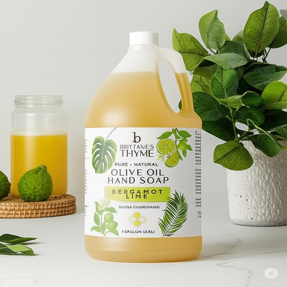 Brittanie's Thyme bergamot-lime pet shampoo for gentle bath time.