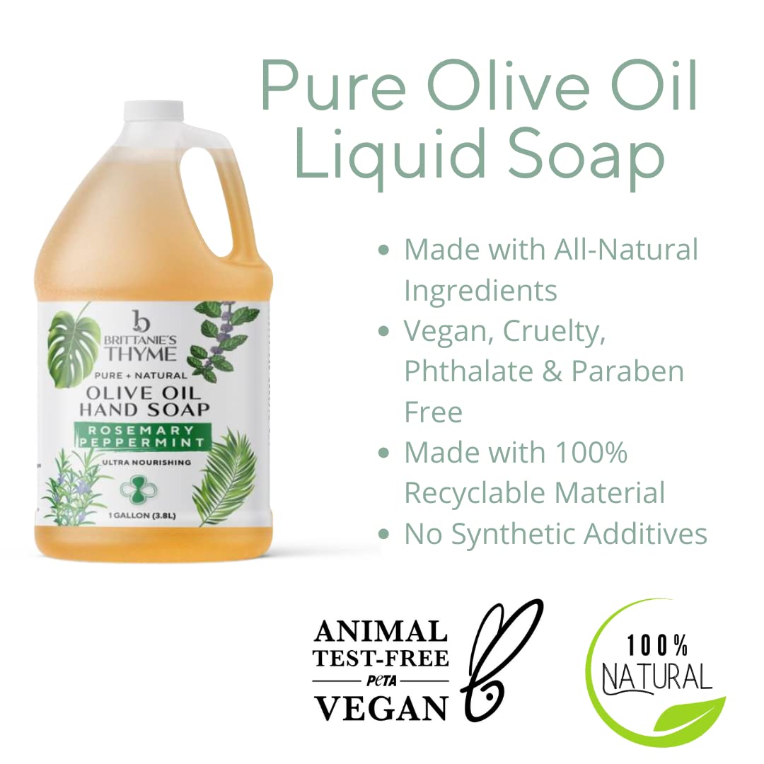 Brittanie's Thyme organic olive oil castile soap highlights plant-based cleansing for sensitive skin.
