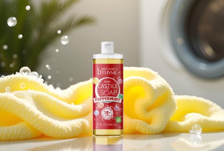 Brittanie's Thyme peppermint scent energizes morning showers with a refreshing cleanse