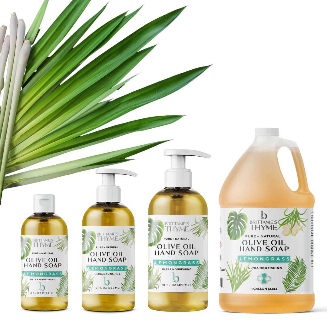 Brittanie's Thyme Pure Castile Soap Lemongrass laundry-dilution ready for washing
