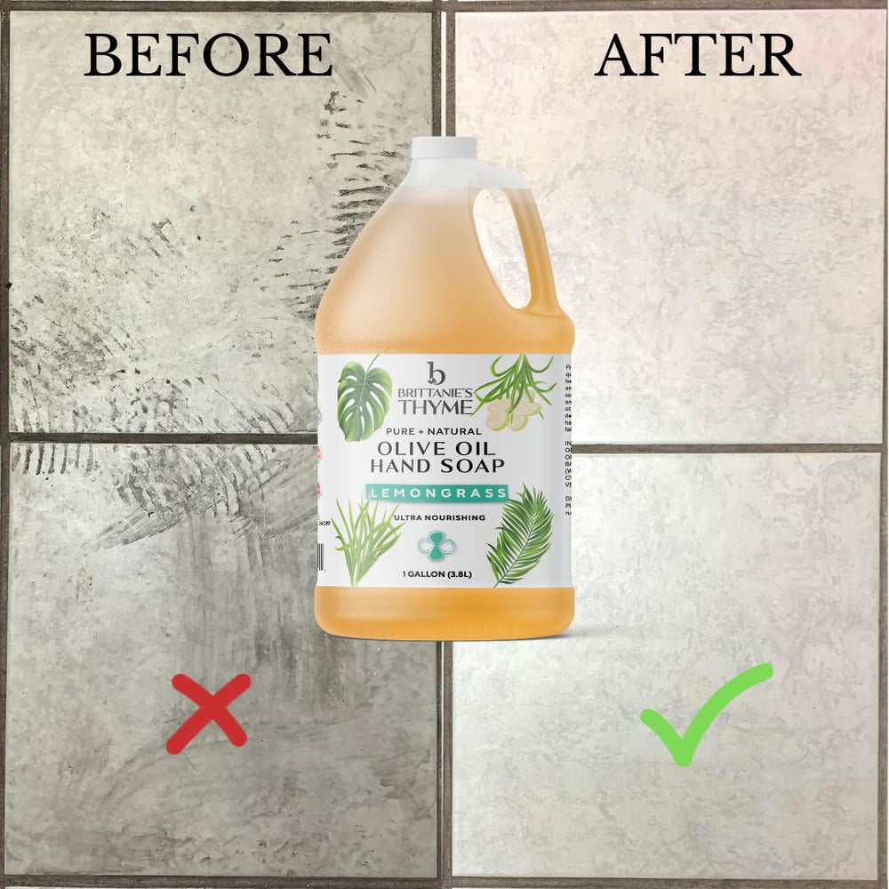 Brittanie's Thyme Pure Castile Soap Lemongrass mop water for surfaces