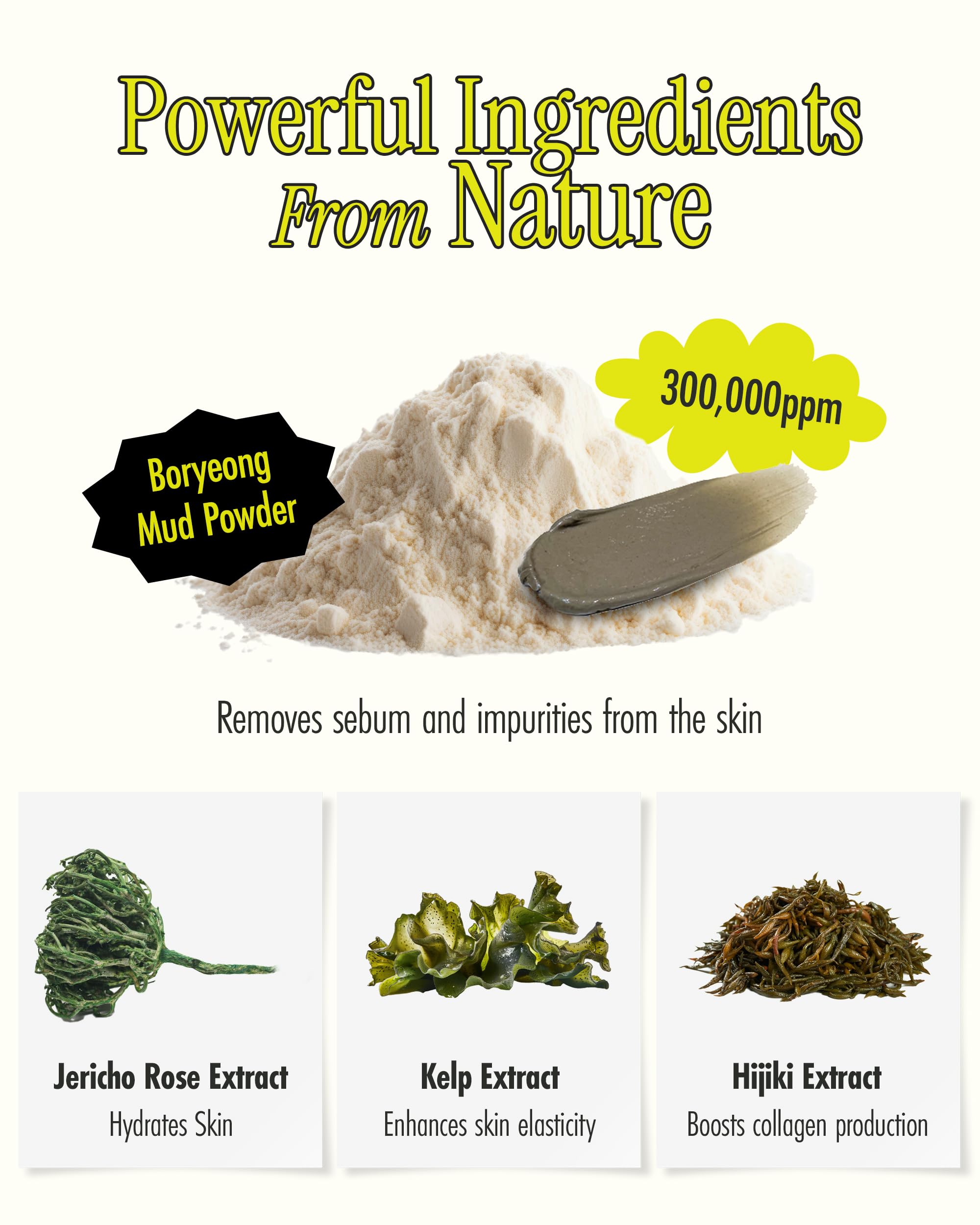 BRMUD Relief Mud Mask rinse-off reveals clean, hydrated skin
