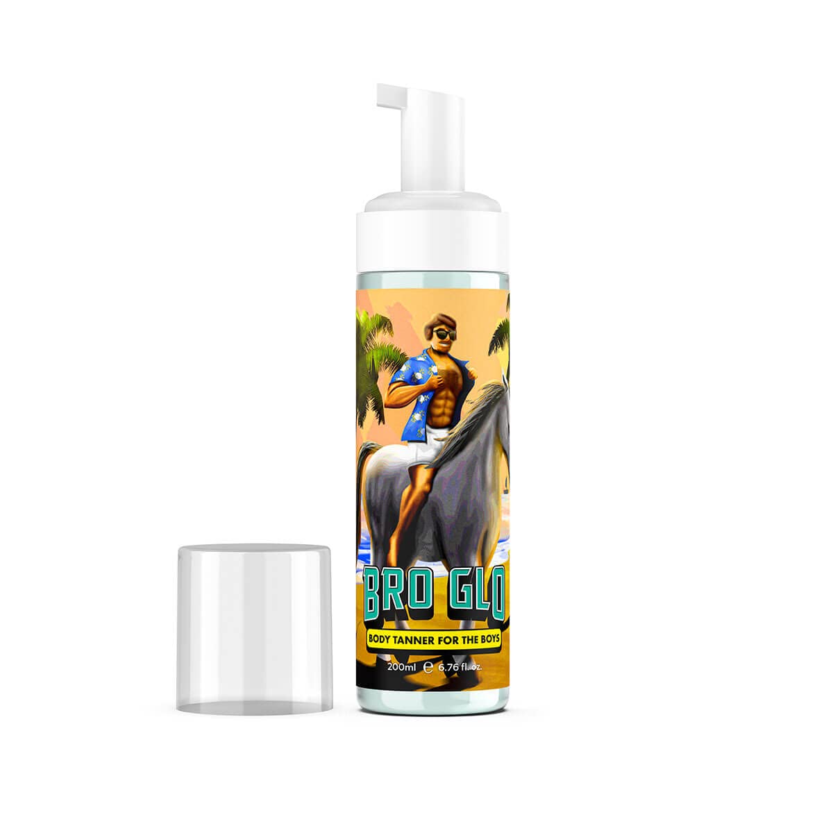 Bro Glo starter bundle body-coverage demonstrates subtle bronzing that lasts without staining clothes.
