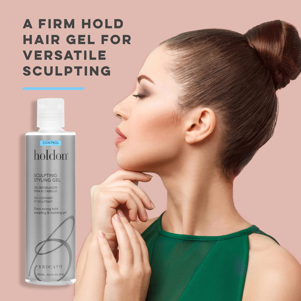 Brocato Holdon gel being applied to hair for sculpting and shaping