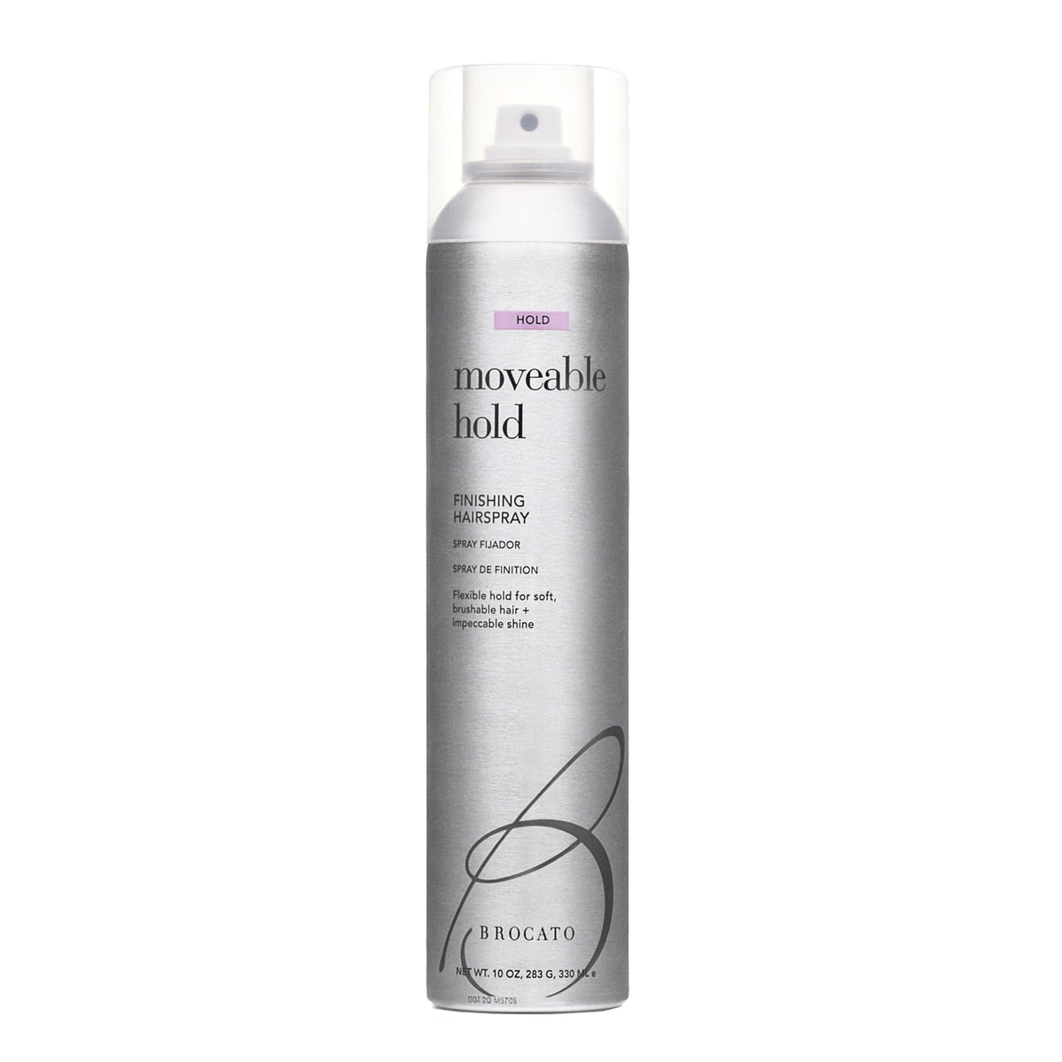 Brocato Moveable Hold bottle delivering long-lasting style for all hair types.