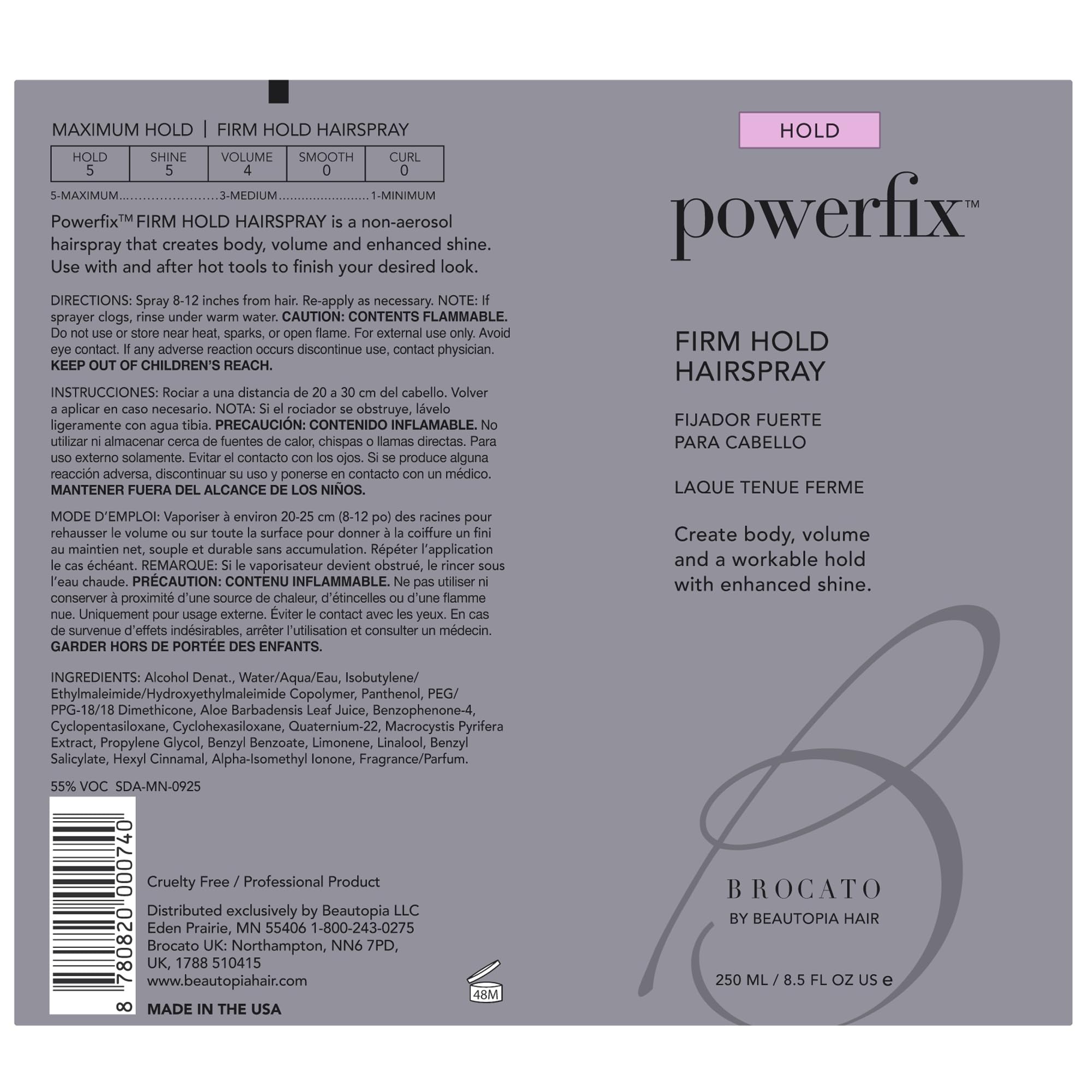 Brocato Powerfix salon-finish-at-home demonstrates professional results without buildup