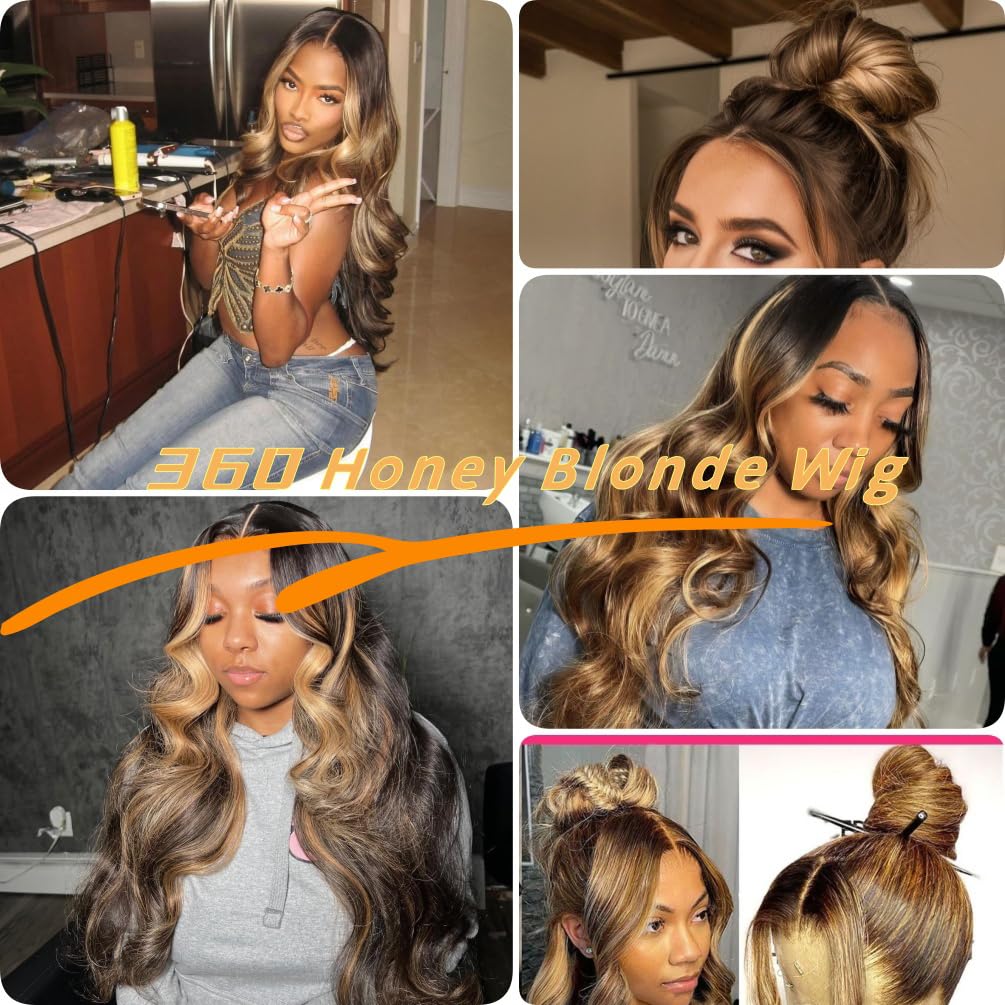 Brofiri honey blonde wig in daily life setting suggests easy wear.