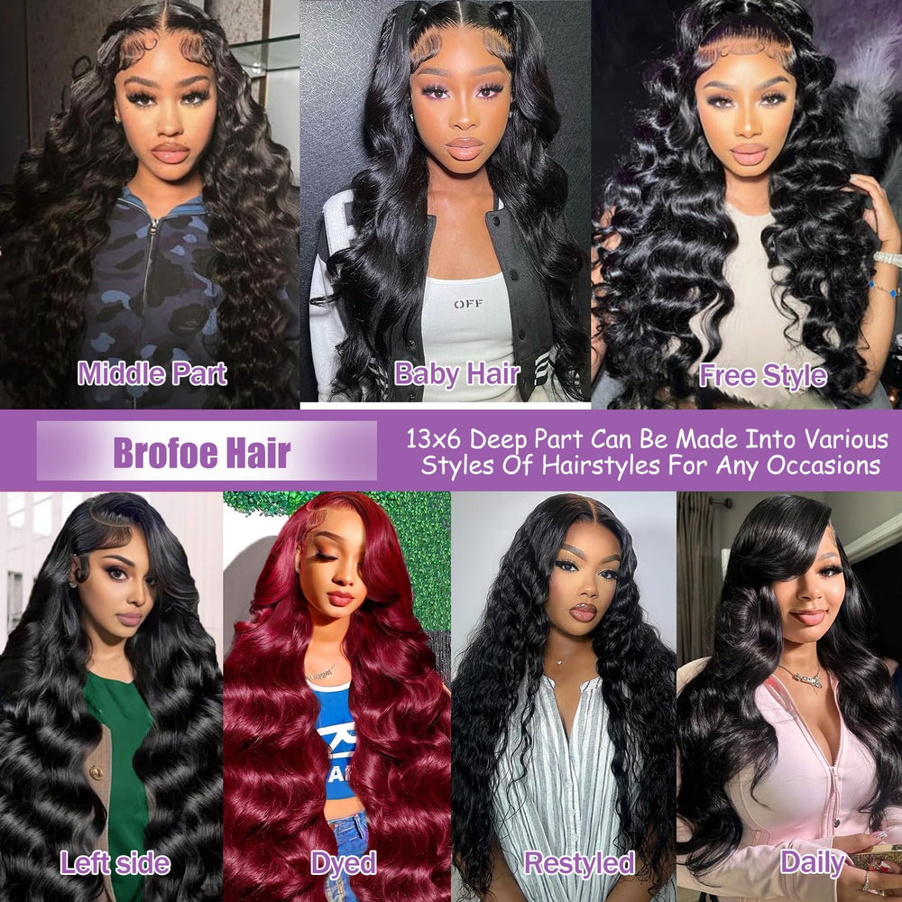 Brofoe wig density detail emphasizes full, natural-looking body wave.