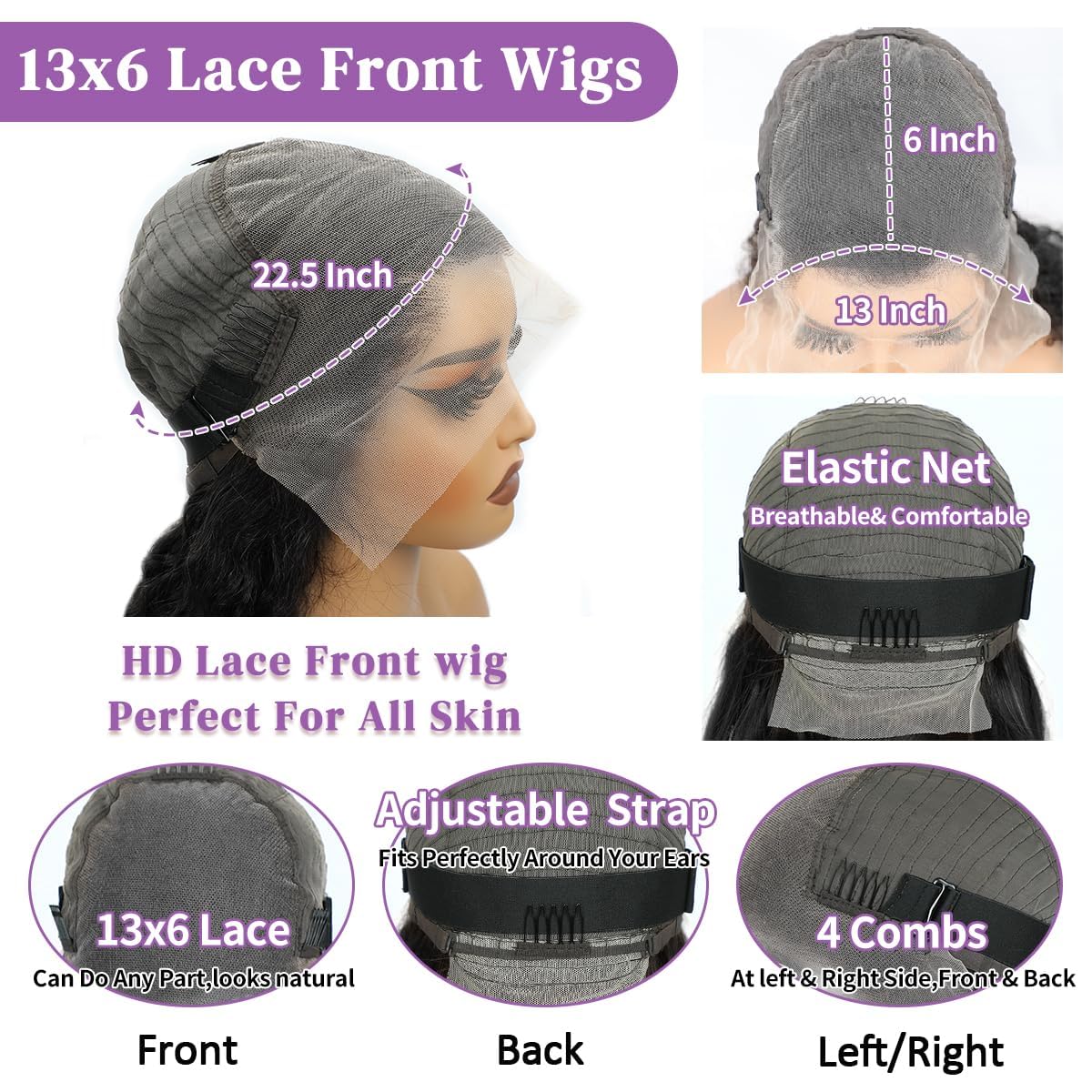 Brofoe HD lace closeup shows transparent blend for invisible scalp.