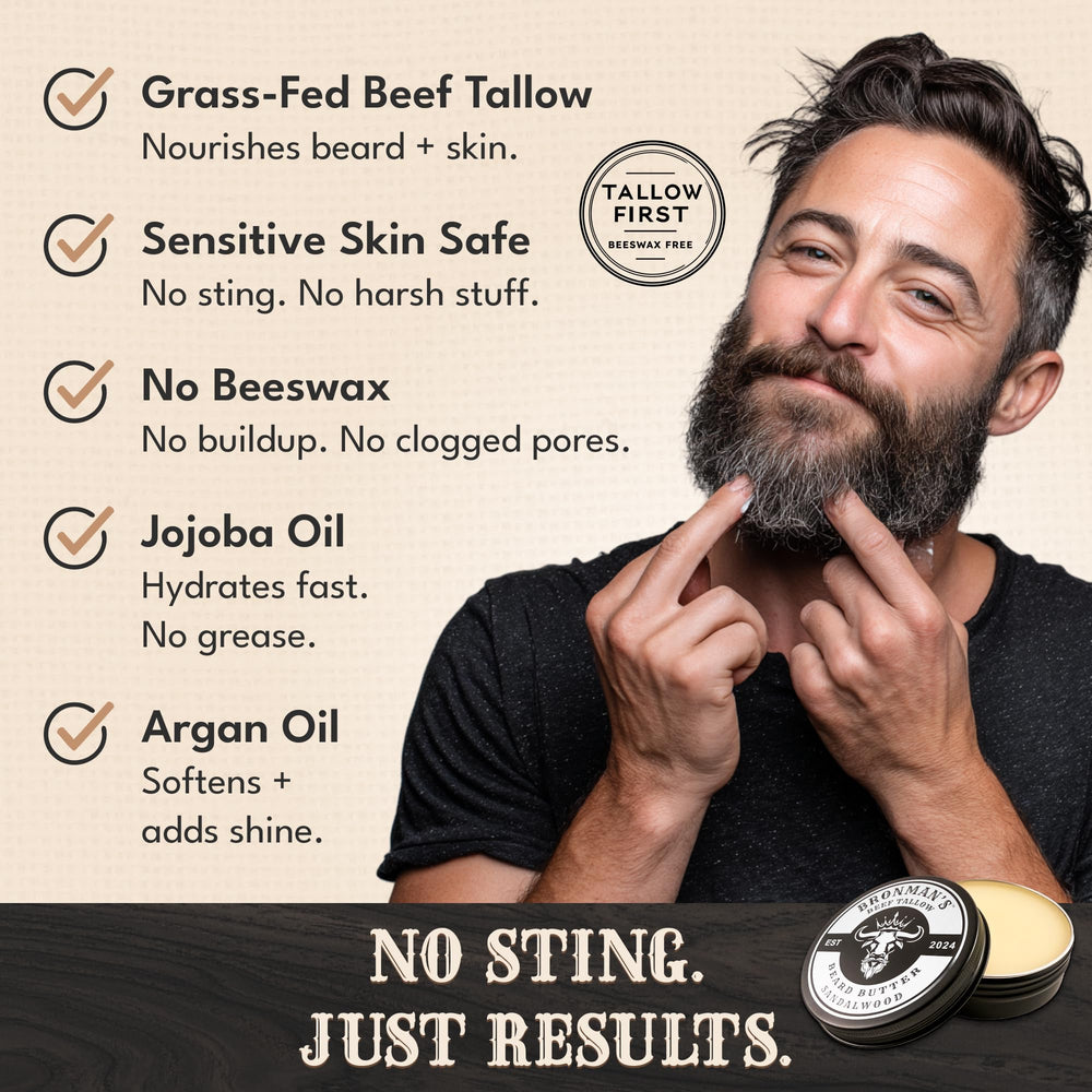 Bronmans bald head moisturized with beard butter shows smooth, non-greasy finish