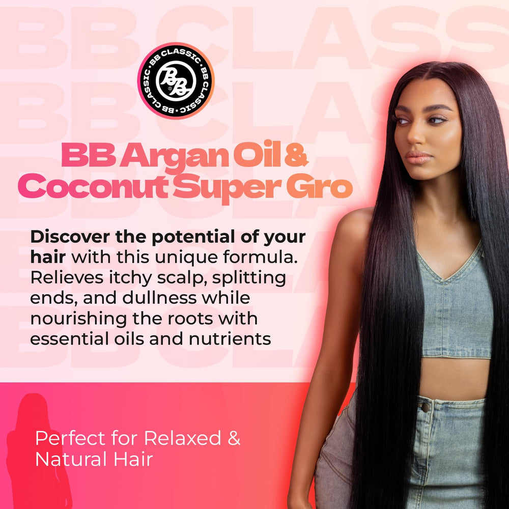 Bronner Bros B&B Super Gro conditioner being poured for smooth hydration