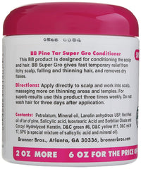 Bronner Bros Pine Tar Super Gro cream-texture product for scalp care.