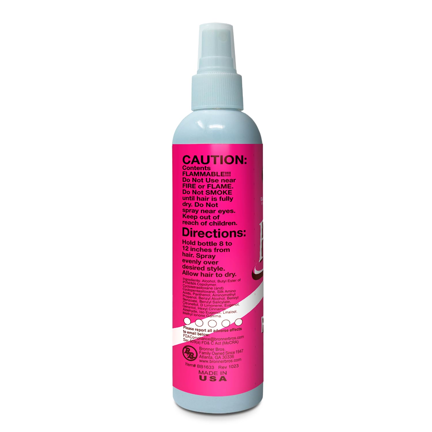 Bronner Bros Pump It Up Spritz no build-up no stiffness shot