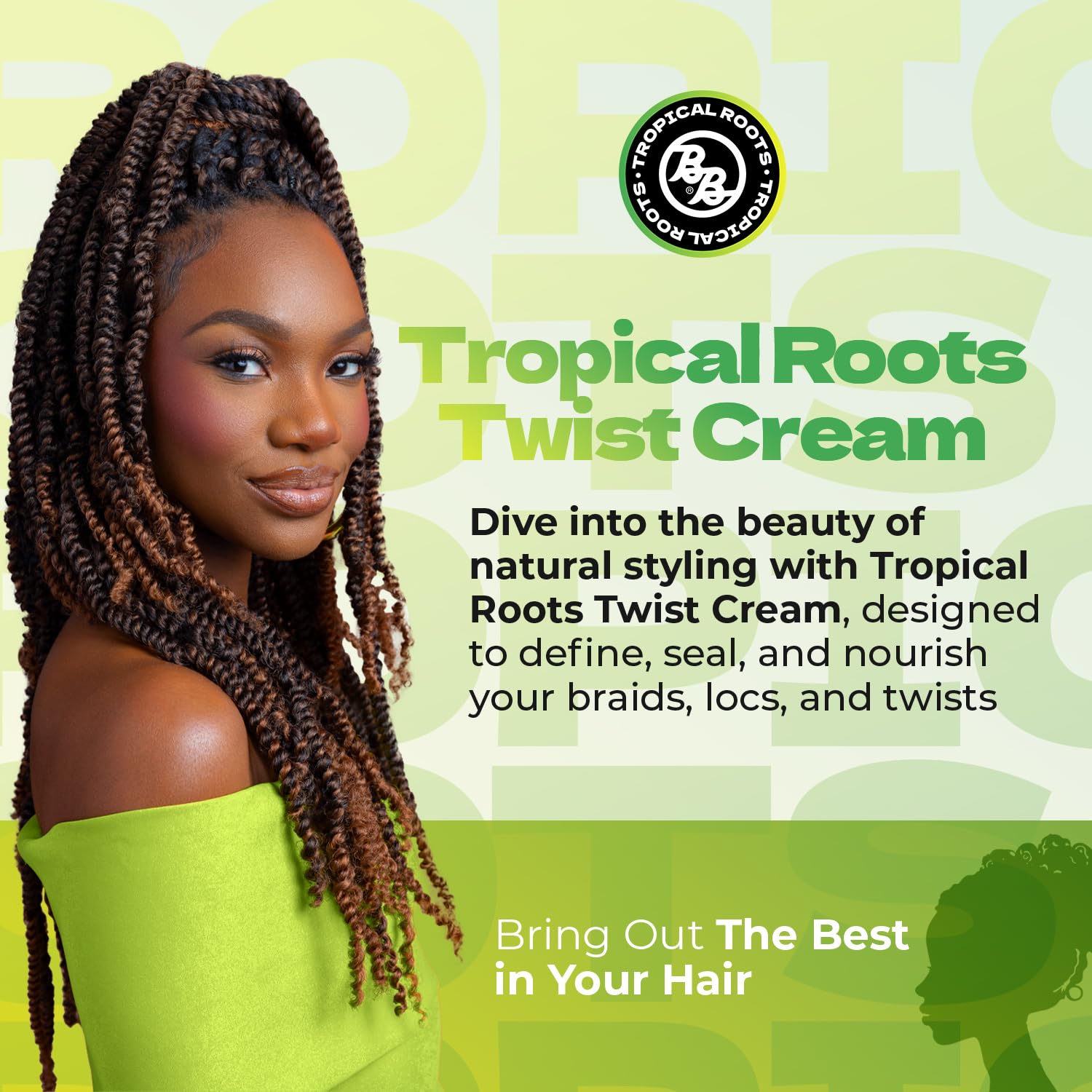 Bronner Bros Tropical Roots Twist Cream pour demonstrates smooth application