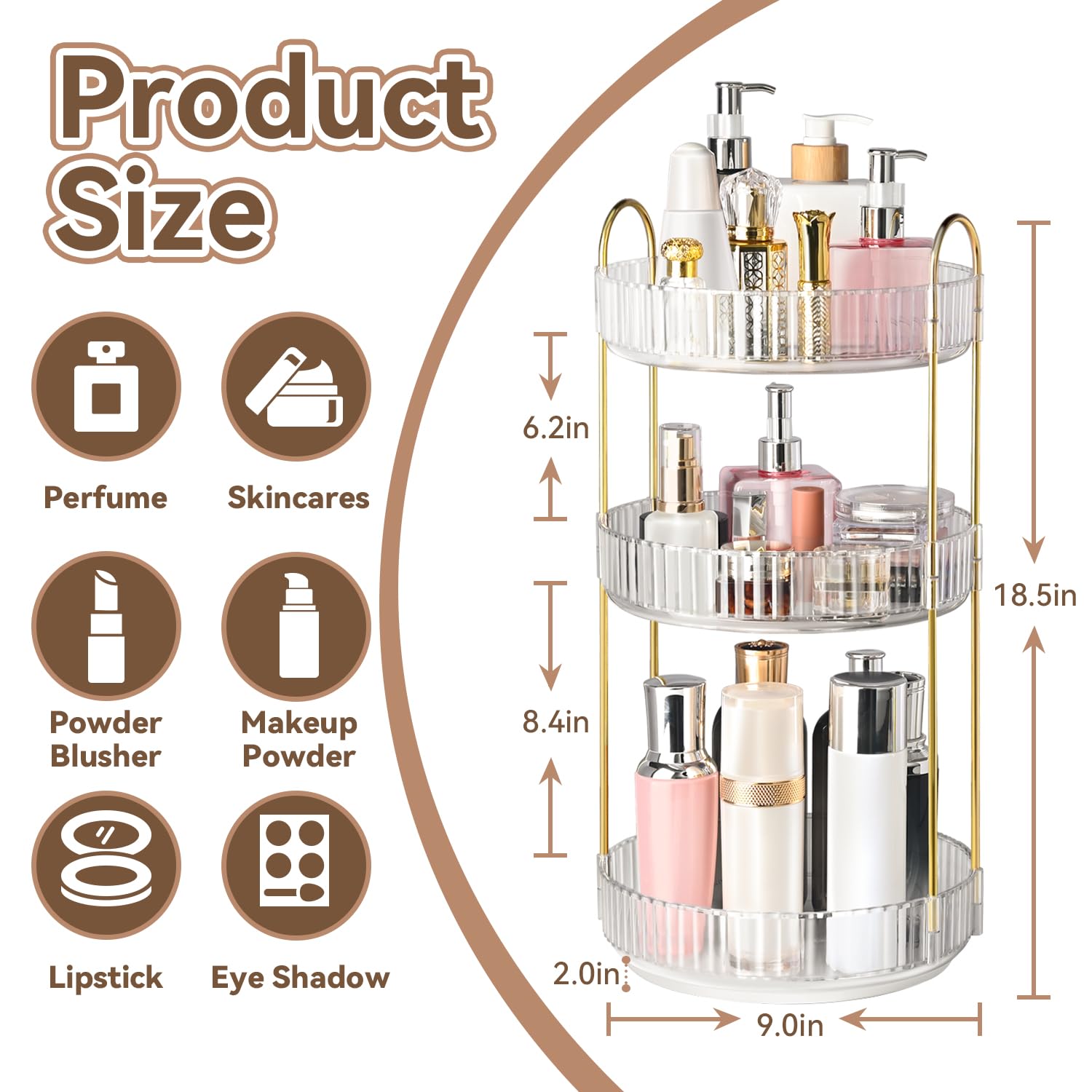 Brothersbox skincare storage on bathroom countertop keeps bottles visible and within reach