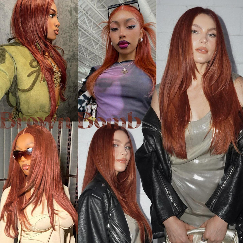 BrownBomb Cooper Blond wig soft heat-resistant fibers resembling real hair.