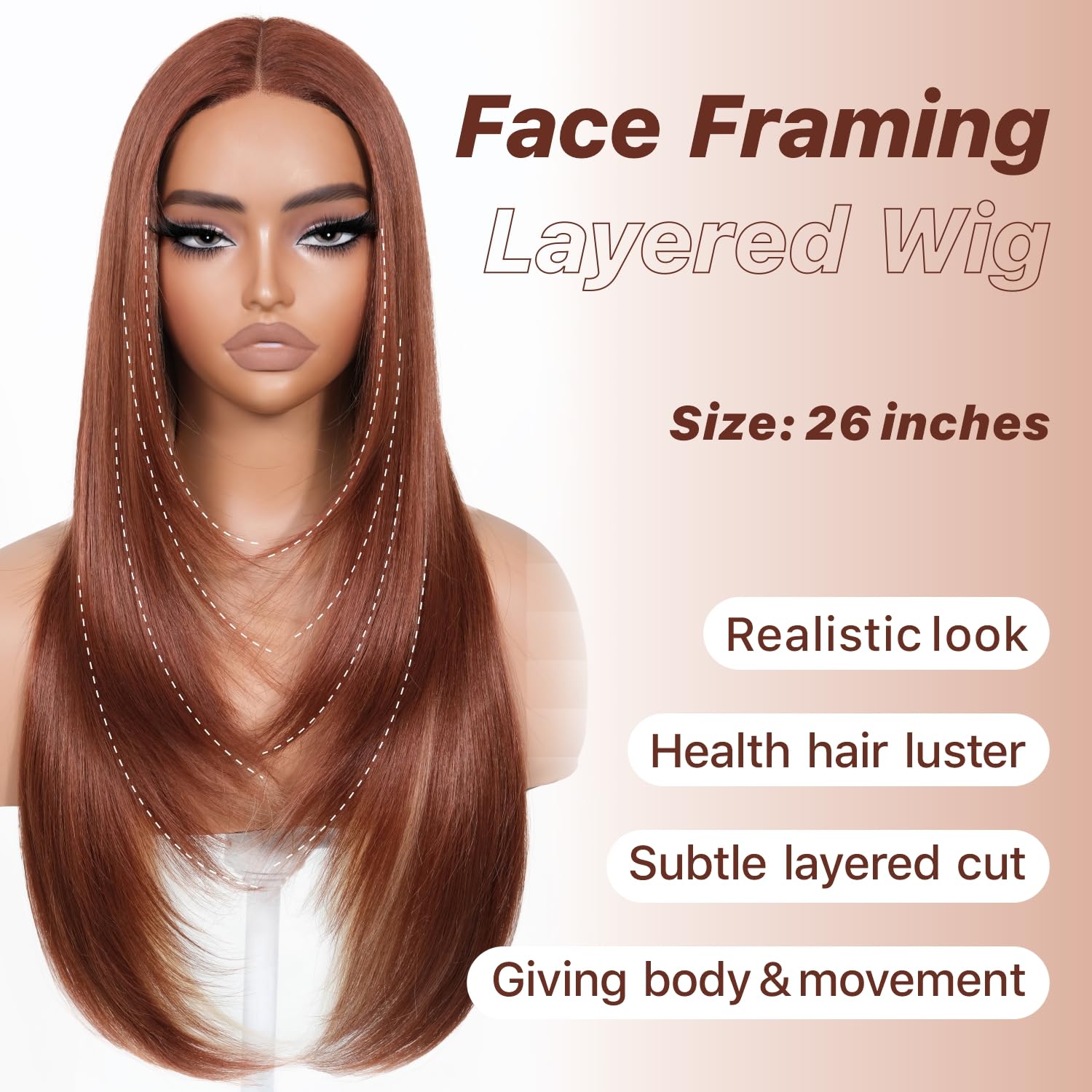 BrownBomb Cooper Blond wig top view highlighting breathable cap and secure fit.
